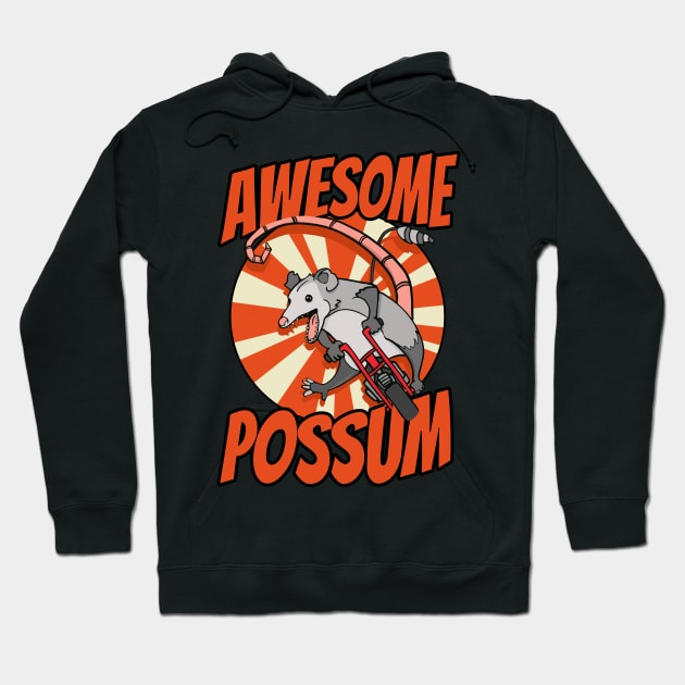 Awesome Possum Hoodie by Huhnerdieb Apparel